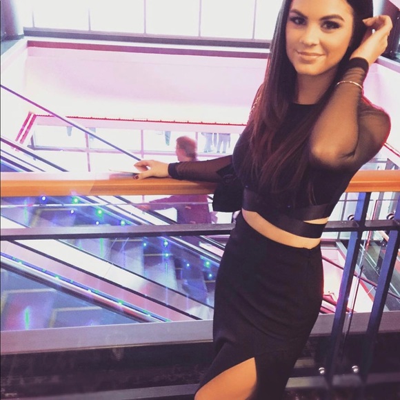 BEBE 2 Piece Black Dress - Picture 6 of 6